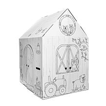 Easy Playhouse Barn Kids Art and Craft Cardboard Fort
