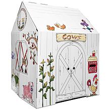 Easy Playhouse Barn Kids Art and Craft Cardboard Fort