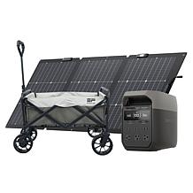 EcoFlow Delta 3 Power Station with 160W Solar Panel and Folding Wagon