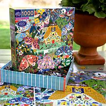eeBoo Piece & Love Cottage at Dusk 1000 Piece Puzzle