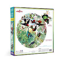 eeBoo Piece and Love Hummingbird 500-Piece Round Puzzle