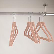Elama Home 20-Piece Biodegradable Coat Hangers in Pink