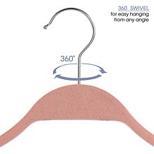 Elama Home 20-Piece Biodegradable Coat Hangers in Pink
