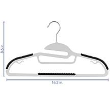 Elama Home 50-Piece Non Slip Hanger Set w/ U-slide in White and Black