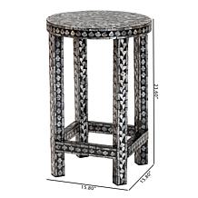 Elara Coastal Capiz Shell End Table
