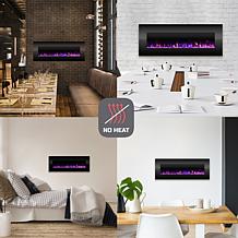 Electric Fireplace- Wall Mount Color Changing LED (NO HEAT) 54 quot;
