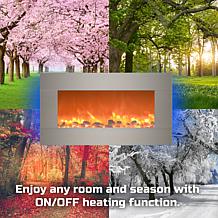 Electric Fireplace- Wall Mount with 13 Backlight Colors 31 quot; (B...