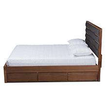 Elin Fabric Upholstered Wood Queen Size Platform Storage Bed