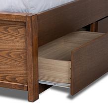 Elin Fabric Upholstered Wood Queen Size Platform Storage Bed