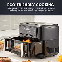 Elite Cuisine 10.5L Digital Dual Zone Air Fryer SYNC Technology/Drawer