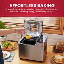Elite Cuisine 2 lb. SS Bread Machine Maker Eco Ceramic Pan 24 Programs