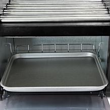 Elite Cuisine Black Hot Dog Roller and Toaster Oven
