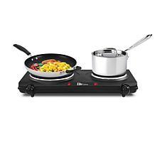 Elite Cuisine Electric Double Cast Burner Hot Plate