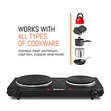 Elite Cuisine Electric Double Cast Burner Hot Plate