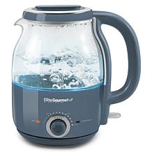 Elite Gourmet 1.2L Adjustable Temp Electric Honeypot Glass Kettle Mint