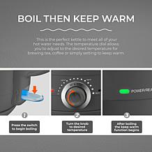 Elite Gourmet 1.2L Adjustable Temp Electric Honeypot Glass Kettle Mint