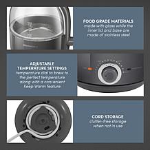 Elite Gourmet 1.2L Adjustable Temp Electric Honeypot Glass Kettle Mint