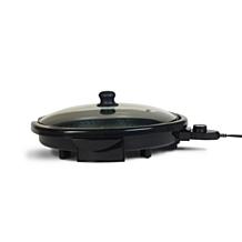 Elite Gourmet 14" Round Indoor Grill with Glass Lid
