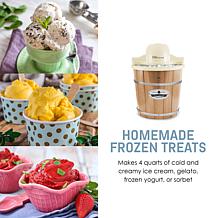 Elite Gourmet 4-qt. Old Fashioned Pine Bucket Electric Ice Cream Maker