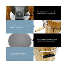Elite Gourmet 6-Qt. Old Fashioned Pine Bucket Electric Ice Cream Maker