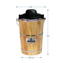 Elite Gourmet 6-Qt. Old Fashioned Pine Bucket Electric Ice Cream Maker