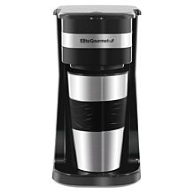 Elite Gourmet Single Serve Personal Coffee Maker with Travel Mug