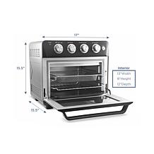 Elite Gourmet X-Large 25L Air Fryer Oven with Interior Light - Black