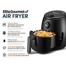 Elite Platinum 2.1 qt. Black Air Fryer
