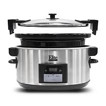 Elite Platinum 8.5 qt. Stainless Steel Slow Cooker with Locking Lid