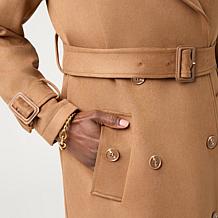 Elle Get the Look Faux Suede Trench Coat
