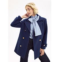 Elle Get the Look Melton Peacoat