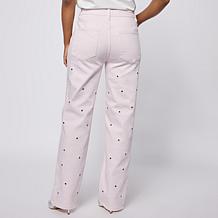 Elle Live Get the Look Grommet Detail Jean