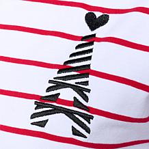 Elle Live Get the Look Striped Graphic Tee