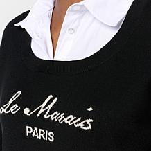 Elle Live Get the Look Twofer Mixed Media Sweater