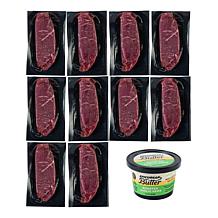 Emeril Lagasse 10-count 6 oz. Black Angus Sirloin Steak with Butter AS