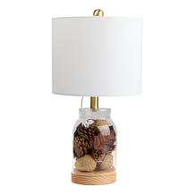Emryn House 21" Fillable Glass Table Lamp w/LED Bulb