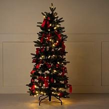 Emryn House 5' Pre-Decorated Illuminated Pop-Up Tree