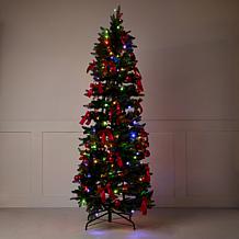 Emryn House 7' Pre-Decorated Illuminated Pop-Up Tree
