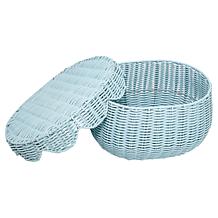 Emryn House PE Rattan Storage Baskets with Lids - Set of 2