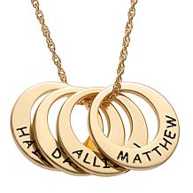 Engraved Name 4-Disc Necklace
