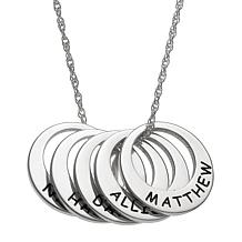 Engraved Name 5-Disc Necklace