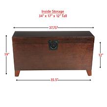 Espresso Pyramid Trunk Cocktail Table
