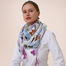 Essentials Lightweight Cotton Floral Scarf by Youzey