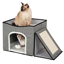 Etna Foldaway Cat Condo & Play Center in Gray
