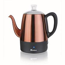 Euro Cuisine Electric Percolator - 4-cup in Copper Finish