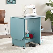 Expandable Rolling Sewing/Craft Station - Turquoise