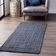Farmhouse Jute Area Black Rug
