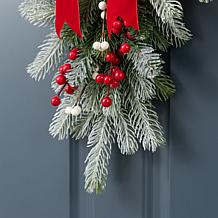 Festive Snowman Door Decoration 25" H x 12.25" L