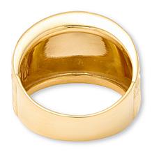 Fiorenza Jewelry Sterling Silver Graduated Diamond-Cut Ring