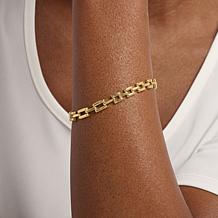 Fiorenza Polished Panther Link Bracelet